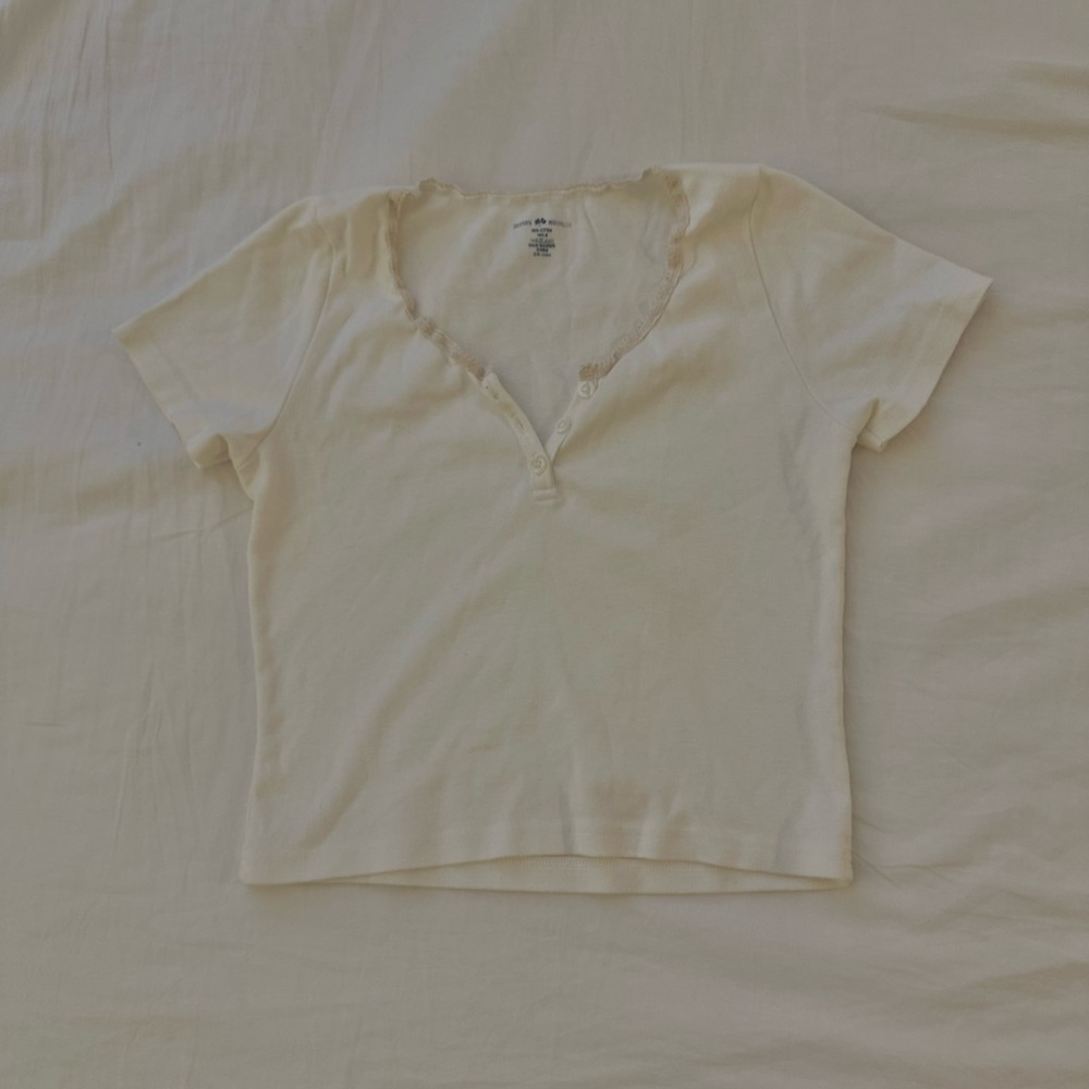 Brandy Melville Lace Trim Top